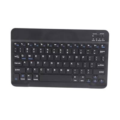 Dpofirs 10-Zoll-Wireless-Tastatur-Kombination, Bluetooth-Tastatur mit 2,4-G-Wireless-USB-Empfänger, Wasserdichtes, Staubdichtes Tastatur- und Mausset für PC-Laptops (Schwarz) von Dpofirs