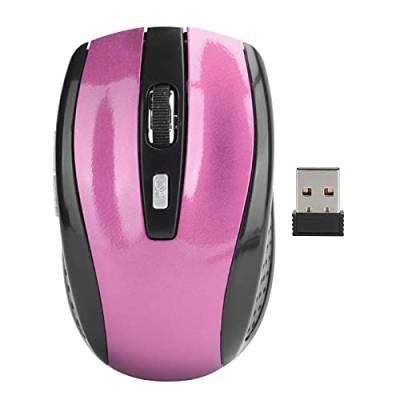 Dpofirs 250-Hz-Notebook-Computermaus, Optische Drahtlose Gaming-Maus, 2,4-G-Wireless-Frequenzsprungtechnologie, Leises Micro-Motion-Design, Innovative Rotlichttechnologie(Rosa) von Dpofirs