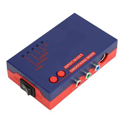 Dpofirs AV-zu-HDMI-Konverter, Composite-zu-HDMI-Adapter Alte Spielkonsole HDMI-Konverter für Vic20 für Atari2600 für Msx, N64 für SFC für SuperFamicom, für PS2, für SEGA Saturn, für MD2 Ect(Blau) von Dpofirs