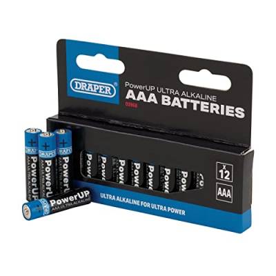 Draper 03968 PowerUP Ultra Alkaline AAA Batterien (12 Stück) von Draper