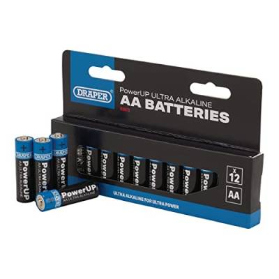 Draper 03972 PowerUP Ultra Alkaline AA Batterien (12 Stück) von Draper
