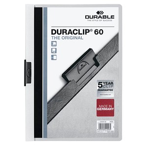 25 DURABLE Klemmhefter DURACLIP  weiß von Durable