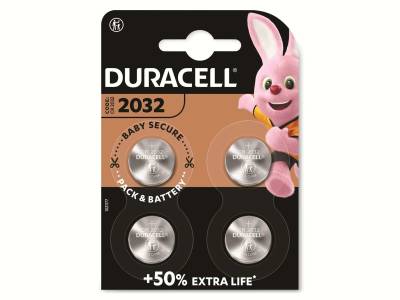 DURACELL Lithium-Knopfzelle CR2032, 3V, Electronics, 4 Stück von Duracell