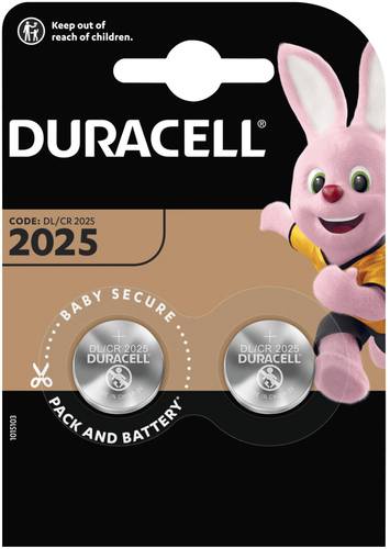 Duracell Knopfzelle CR 2025 3V 2 St. 165 mAh Lithium Elektro 2025 von Duracell