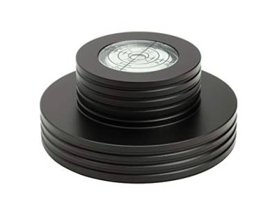 Dynavox Plattenspieler-Stabilizer PST300, Auflagegewicht mit Libelle aus Aluminium für Plattenspieler, Gewicht 300 g, Schwarz von Dynavox