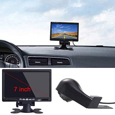 Rückfahrkamera Transporter + 7 Zoll TFT LCD Bildschirm Auto Monitor, Auto Dach Rückfahrkamera Set für Mercedes Benz Viano Vito W639 Van 2003-2014 von Dynavsal