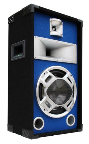 E-Lektron 400W Party PA Lautsprecher Disco Box 25cm BASS Blue-LED SPL25 von E-Lektron