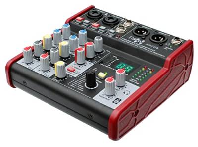 E-Lektron AIM-66 4-Kanal Streaming Audio-Mixer Mischpult mit USB Computer-Interface und DSP-Effekt von E-Lektron