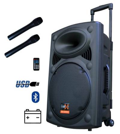E-Lektron EL30-M mobile Soundanlage Party-Lautsprecher (Bluetooth, 350 W, Bluetooth 5.0 TWS, Talkover-Funktion, Echo-Effekt, Funkmikrofone) von E-Lektron