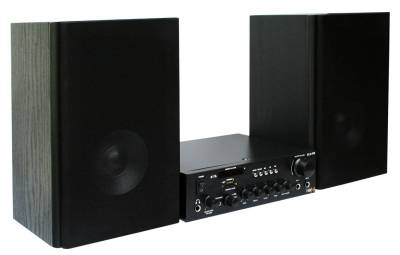 E-Lektron EL5-FB+BK-55 Stereoanlage (FM-Tuner, 35,00 W, FM-Radio, USB/SD Media-Player, Bluetooth-Empfänger, Fernbedienung, Kopfhörerbuchse, Karaoke-Funktion) von E-Lektron