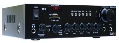 E-Lektron EL5-FB Audioverstärker (Anzahl Kanäle: 2, 35,00 W, FM-Radio, Bluetooth-Empfänger, USB/SD Media-Player, Fernbedienung, Kopfhörerbuchse, Karaoke-Funktion) von E-Lektron
