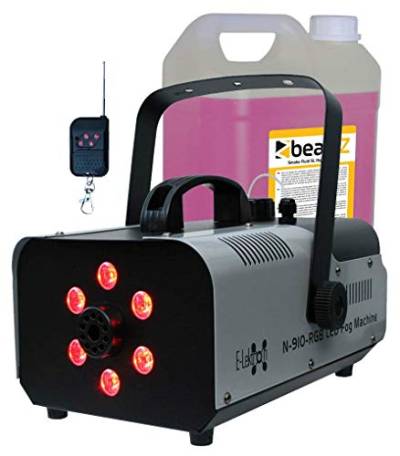 E-Lektron N-910-RGB DJ Party Nebelmaschine 900W mit LED Beleuchtung inkl. 5L Nebelfluid von E-Lektron