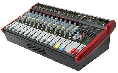E-Lektron ST-122P Live Power-Mixer 12-Kanal + Stereo MP3/Bluetooth-Kanal Bluetooth Mischpult inkl. 2x 400W Endstufe von E-Lektron