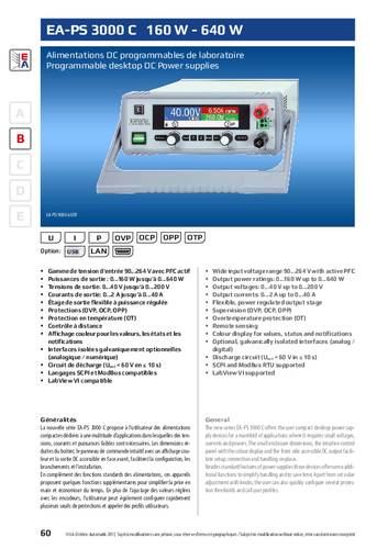 EA Elektro Automatik EA-PS 3200-04 C Labornetzgerät, einstellbar 0 - 200 V/DC 0 - 4A 320W Auto-Rang von EA Elektro Automatik