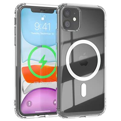 EAZY CASE - Premium Crystal TPU Hülle kompatibel mit iPhone 11 kompatibel mit Qi-Charging, Silikonhülle mit Kameraschutz, Slimcover, Handyhülle, Backcover, Durchsichtig, Transparent von EAZY CASE