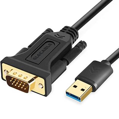 ELECABLE USB auf VGA Adapter Kabel 2M kompatibel mit Mac OS, Windows 10/8/7, USB 3.0 auf VGA-Stecker, 1080p, Monitor-Anzeige, Video-Adapter/Konverterkabel (2M) von ELECABLE