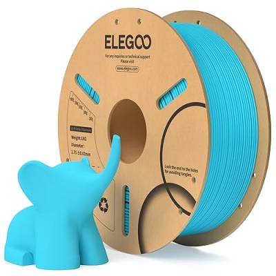 ELEGOO PLA Filament 1.75mm Himmelblau 1KG, 3D Drucker Filament Maßgenauigkeit +/- 0,02 mm, 1kg Pappspule (2.2lbs) Filament-3D-Druckmaterialien Passt für die meisten FDM 3D-Drucker von ELEGOO