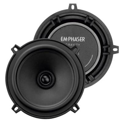 EMPHASER ECX-G5 – 13 cm / 5“ Auto Lautsprecher, Koaxial System für PKWs und Reisemobile, Sound System für Armaturenbrett, Türen, Heck, geringe Einbautiefe, 80 Watt RMS, 1 Paar von EMPHASER