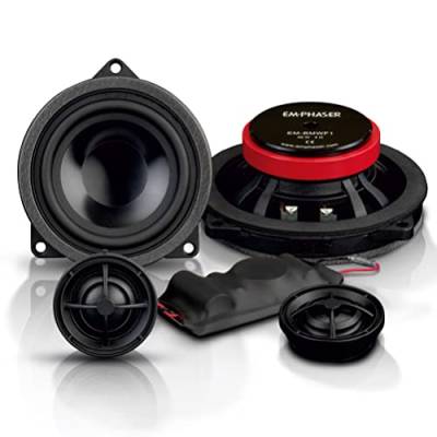 EMPHASER EM-BMWF1 – 10 cm Komponenten System, Autolautsprecher Set, kompatibel mit BMW und Mini, Plug & Play Lautsprecher Set für Türeinbau von EMPHASER