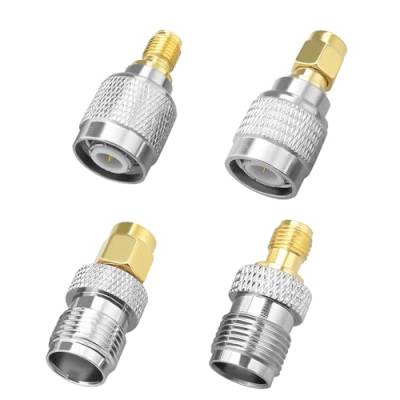 EMSea 4-teiliges SMA auf TNC Stecker Set SMA auf TNC Adapter Anschluss SMA auf TNC Stecker Adapter für FPV-Antennen Verlängerungskabel Koaxialkabel Drahtlose Geräte von EMSea