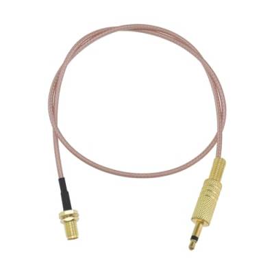 EMSea SMA Buchse Schott auf 3,5 Mm Stecker Audio-Adapter 0,5 M Langes Verlängerungskabel Stereo-Stecker für Adapter/CCTV/Kamera/Monitor-Antenne von EMSea