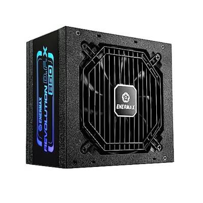 ENERMAX Revolution D.F. X ARGB ATX3.0 PCI-e 5.0 Kompakt Gaming&Streaming PC Netzteil 850W 80Plus Gold (Vollmodular, 2X 12VHPWR, Semi-Fanless), ERT850EWT, schwarz von ENERMAX