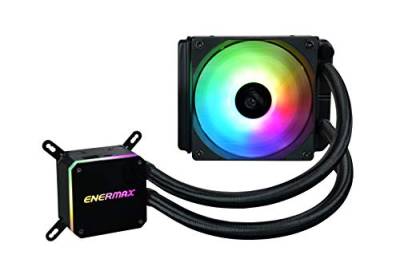 Enermax LIQMAX III ARGB 120mm AIO CPU Wasserkühlung Dual Chamber für Intel LGA1700/AMD AM5 Support 250W+ TDP (1x ARGB Dual Convex 120 PWM Lüfter); ELC-LMT120-ARGB schwarz von ENERMAX