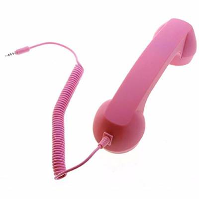 ENJOY-UNIQUE Mikrofon Retro Telefon Handy Hörer Empfänger Fancy Handy Empfänger Handy Kopfhörer (Pink) von ENJOY-UNIQUE