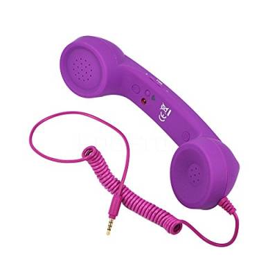 ENJOY-UNIQUE Mikrofon Retro Telefon Handy Hörer Empfänger Fancy Handys Empfänger Handy Kopfhörer (lila) von ENJOY-UNIQUE