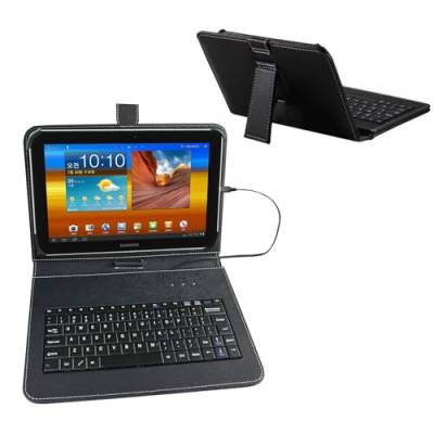 ENJOY-UNIQUE Tablet-Hülle mit externer QWERTY-Tastatur, USB-C-Anschluss, kompatibel mit Samsung Galaxy Tab A8 A7, Fire HD, Google U10, Blackview, Nokia T20, Lenovo Tab M10 (10 Zoll) von ENJOY-UNIQUE