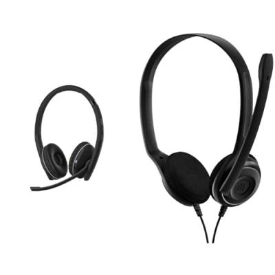 EPOS I SENNHEISER C20 Bluetooth-Headset mit Mikrofon & PC 8 USB-On-Ear-Stereo Headset PC, Kopfhörer mit Kabel von EPOS