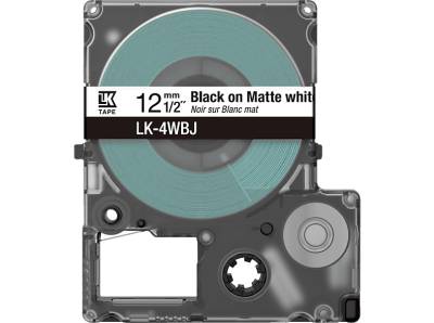 EPSON LabelWorks LK-4WBJ Bandkassette Etiketten Schwarz auf Mattweiß von EPSON