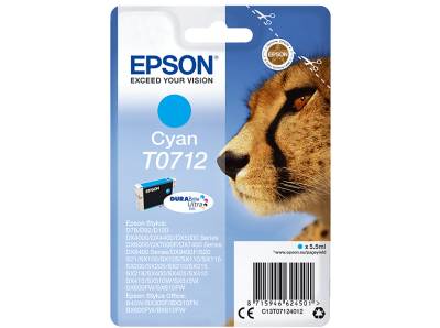 EPSON Original Tintenpatrone Cyan (C13T07124012) von EPSON