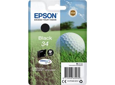 EPSON Original Tintenpatrone Schwarz (C13T34614010) von EPSON