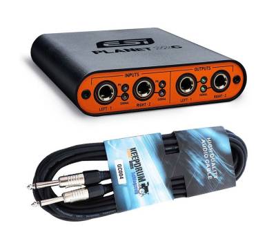 ESI ESI Planet 22c Audio-Interface 2x2 Dante mit Kabel Digitales Aufnahmegerät von ESI