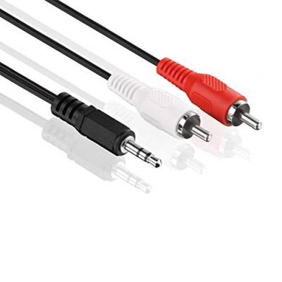 ETEC Professional Show Equipment Audio Kabel - 3,5mm Klinke auf 2x Cinch - RCA zu Jack, Chinch zu AUX Klinke 5,0m Laptop iPhone Aux Kabel von ETEC Professional Show Equipment