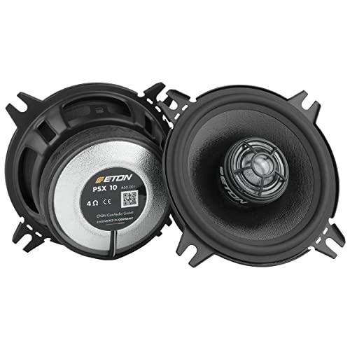 ETON PSX 10: Hochwertiger 10 cm / 4" Koaxial Lautsprecher fürs Auto, kompaktes Koax System für Armaturenbrett, Türen, Heckbereich, hoher Wirkungsgrad, geringe Einbautiefe, 90 Watt von ETON