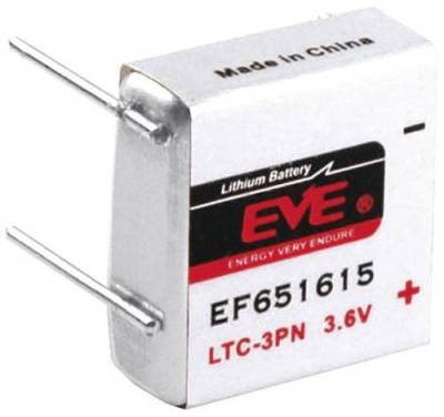 EVE EF651615 Spezial-Batterie LTC-3PN U-Lötpins Lithium 3.6V 400 mAh 1St. von EVE