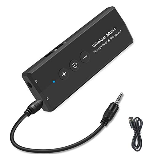 EasyULT 3 in 1 Bluetooth 5.0 Transmitter Empfänger, Wireless Adapter Audio Sender/Receive mit 3.5mm Audio Kabel für Kopfhörer Lautsprecher Radio Auto TV PC Laptop, 10M Distanz von EasyULT