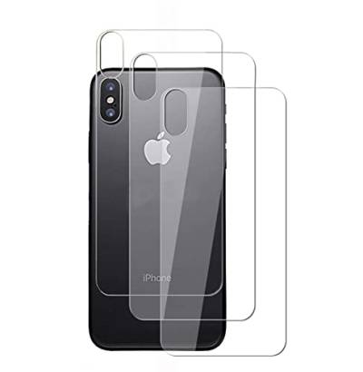 EasyULT Schutzfolie Für iPhone X Back [3 Stück], HD Ultra-klar Anti-Kratz Anti-Fingerabdruck Anti Shock Back Screen Protector Glas Schutzfolie Für iPhone X von EasyULT