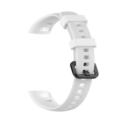 EasyULT Silikon Armband Kompatibel mit Huawei Honor Band 5/4, Weiches Band Ersatz für Honor Band 5/4 (Weiß) von EasyULT