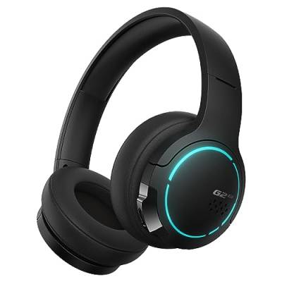 Edifier Hecate by G2BT Gaming-Headset, kabellose Bluetooth 5.2-Kopfhörer mit 40-mm-Treiber, leichte Over-Ear-Kopfhörer mit Geräuschunterdrückung und weichen Ohrenschützern, RGB-Licht, Schwarz von Edifier