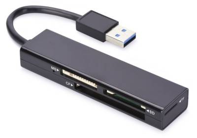 Multi Kartenleser 4-Port USB 3.0 schwarz von Ednet