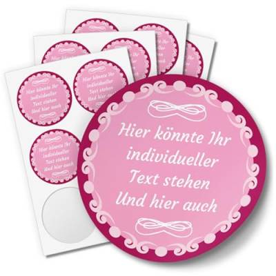 24 PERSONALISIERTE runde Etiketten, schlicht für jeden Anlass ROSA - Ihre Aufkleber online selbst gestaltet, ganz individuell von Einladungskarten Manufaktur Hamburg