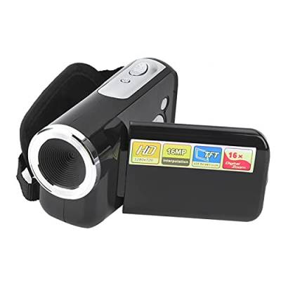 Digitale Videokamera, 16-facher Digitalzoom 1080P TFT-Camcorder Kleine Größe Leichter -DV-Videocamcorder für Videokamera-Camcorder Kinder Anfänger Teenager (Schwarz) von Ejoyous