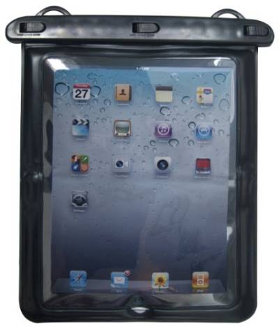 ELBE FI011-Schutzhülle, wasserdicht, für iPad und Tablet, bis zu 12 Zoll, Matratzenschutz von agua Arena und Oktopus zu genießen, Farbe schwarz von Elbe