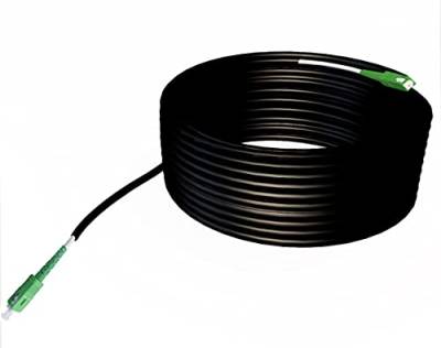 Elfcam® - 150m LWL Glasfaser-Kabel SC/APC auf SC/APC Stecker 5,0mm, Simplex Singlemode 9/125μm OS2, Patchkabel für den Innen- und Außenbereich, 150M von Elfcam