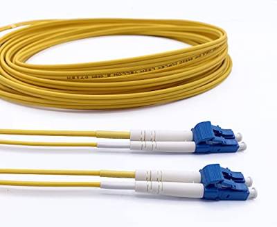 Elfcam® - 15m LWL Patchkabel OS2 LC/UPC zu LC/UPC Singlemode Duplex 9/125um Glasfaserkabel Fiber Patch Cable LSZH, 15M von Elfcam