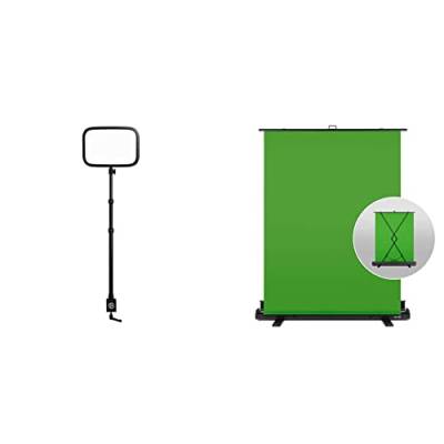 Corsair Elgato Key Light + Elgato Green Screen Ausfahrbares Chroma-Key-Panel Zusammenklappbar von Elgato