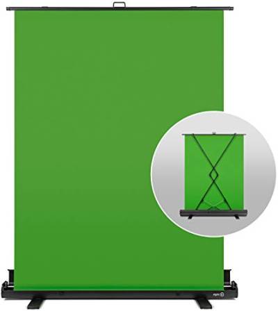 Elgato Green Screen - Ausfahrbares Chroma-Key-Panel, knitterfreies Material, ultraschneller Aufbau, für Hintergrundentfernung für Streaming, Videokonferenzen auf Instagram, TikTok, Zoom, Teams, OBS von Elgato